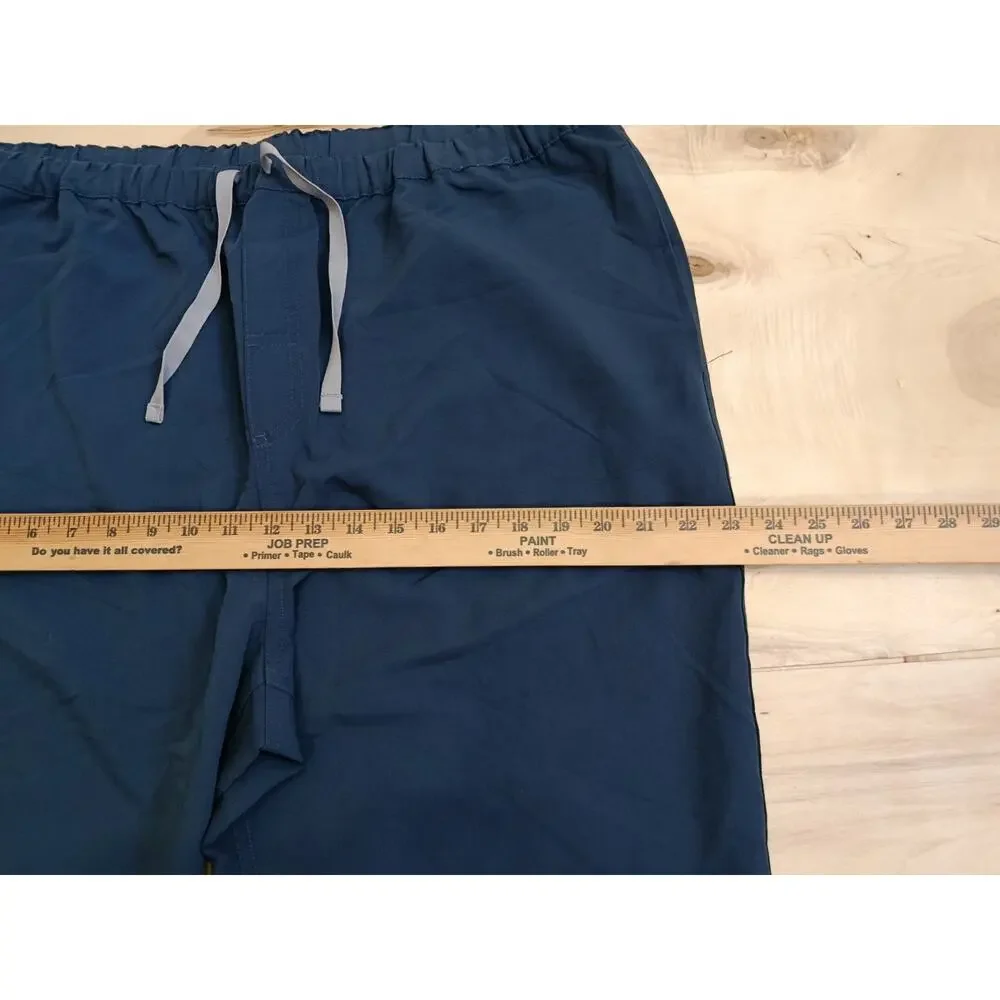FIGS Pisco Technical Collection Scrub Pants Men XXL Tall Navy Blue Straight Leg